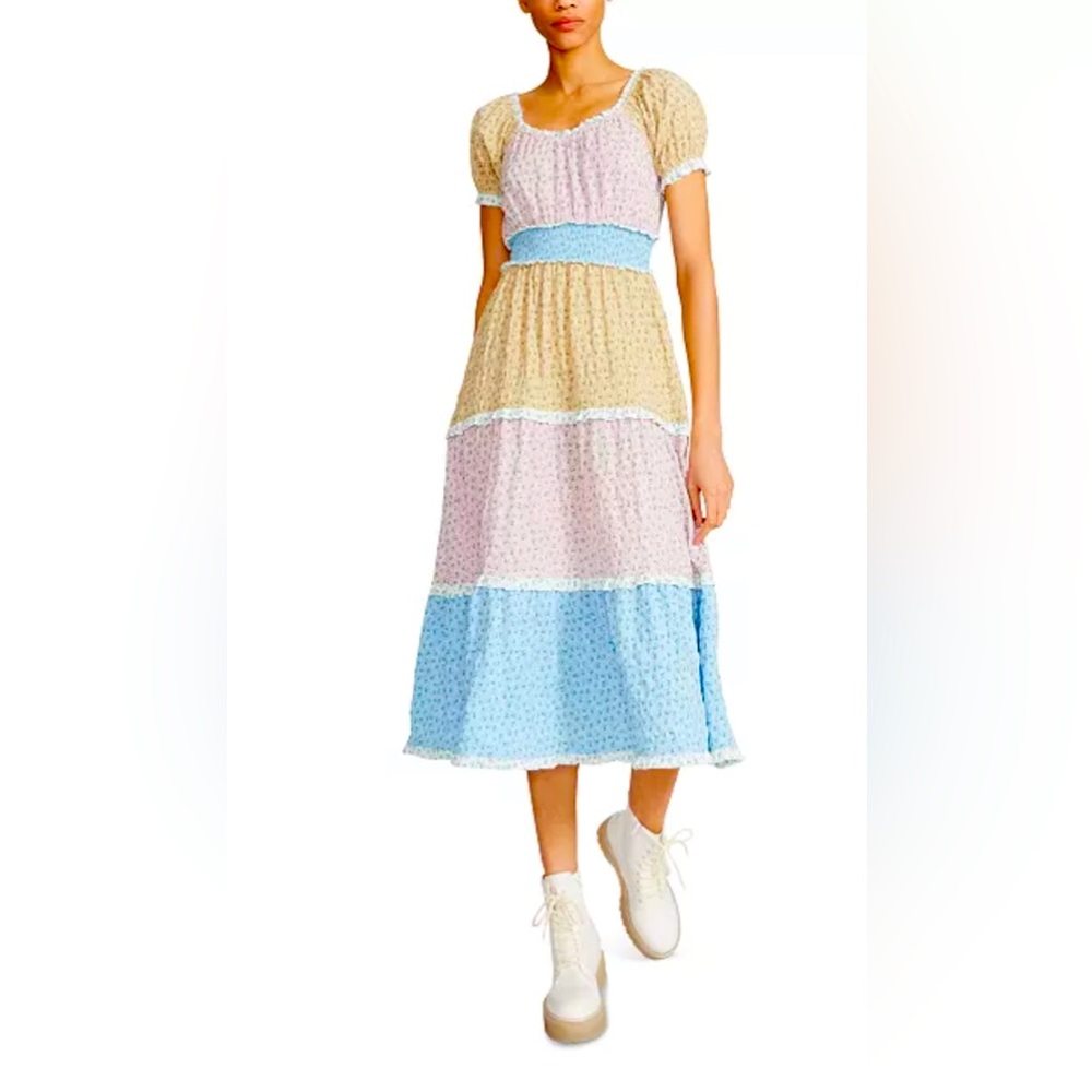 Betsey Johnson Color block dress, new condition